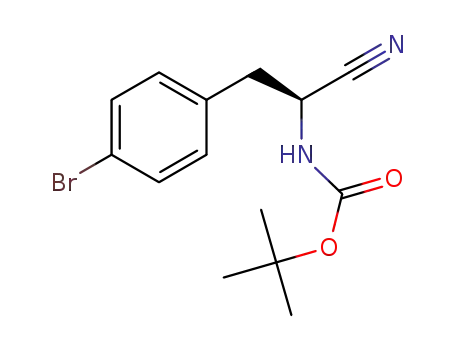 Molecular Structure of 869570-00-3 (BOC-L-4-BR-PHE-NITRILE)