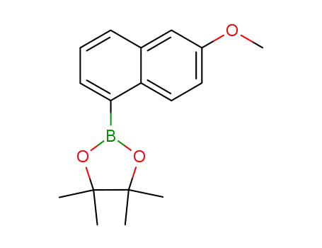 Molecular Structure of 588717-94-6 (1,3,2-Dioxaborolane, 2-(6-methoxy-1-naphthalenyl)-4,4,5,5-tetramethyl-)