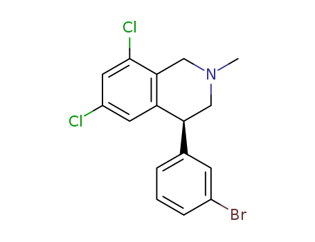 Isoquinoline, 4-(3-bromophenyl)-6,8-dichloro-1,2,3,4-tetrahydro-2-methyl-, (4S)-