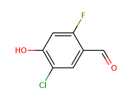 5-Chloro-2-fluoro-4-hydroxy-benzaldehyde cas no. 838856-31-8 98%