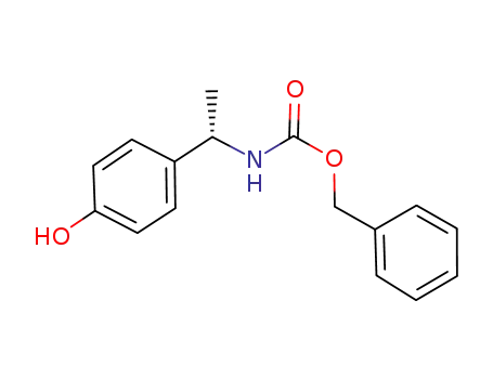 Molecular Structure of 645391-89-5 (CarbaMic acid, N-[(1S)-1-(4-hydroxyphenyl)ethyl]-, phenylMethyl ester)