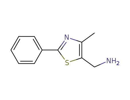 Molecular Structure of 165735-95-5 ((4-METHYL-2-PHENYL-1,3-THIAZOL-5-YL)METHANAMINE)