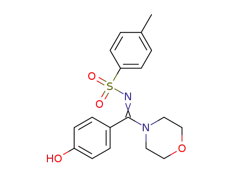 Molecular Structure of 1321807-47-9 (4-methyl-N-((4-hydroxyphenyl)(morpholino)methylene)benzensulfonamide)