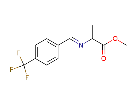 Molecular Structure of 89902-54-5 (L-Alanine, N-[[4-(trifluoromethyl)phenyl]methylene]-, methyl ester)