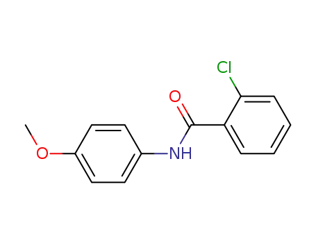 Molecular Structure of 7508-77-2 (2-Chloro-N-(4-Methoxyphenyl)benzaMide, 97%)