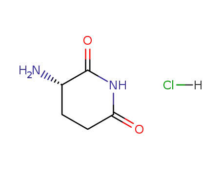 Molecular Structure of 25181-50-4 (3‐aminopiperidine‐2,6-dione hydrochloride)