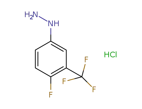 Molecular Structure of 502496-22-2 ((4-FLUORO-3-TRIFLUOROMETHYL-PHENYL)-HYDRAZINE HYDROCHLORIDE)
