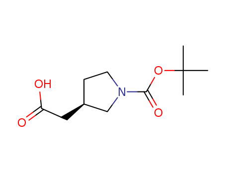 3-Pyrrolidineaceticacid, 1-[(1,1-dimethylethoxy)carbonyl]-, (3R)-