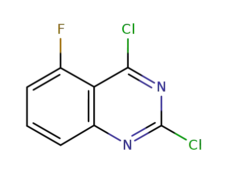 Molecular Structure of 87611-00-5 (2,4-Dichloro-5-fluoroquinazoline)