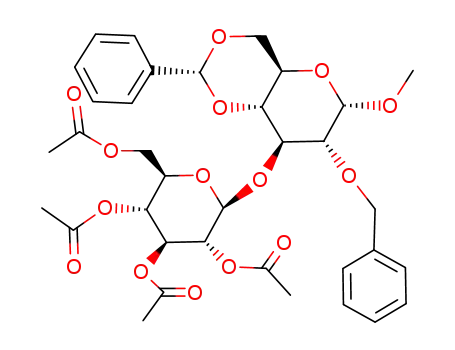 methyl 2-O-benzyl-4,6-O-benzylidene-3-O-(2,3,4,6-tetra-O-acetyl-β-D-glucopyranosyl)-α-D-glucopyranoside