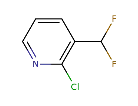 Molecular Structure of 865663-96-3 (2-Chloro-3-(difluoroMethyl)pyridine)