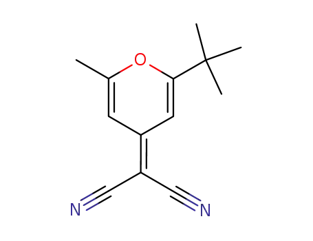 Molecular Structure of 225378-53-0 (2-(2-tert-Butyl-6-methylpyran-4-ylidene)malononitrile)