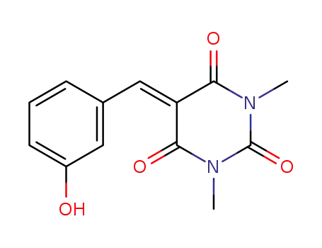 Molecular Structure of 57270-88-9 (5-(3-hydroxybenzylidene)-1,3-dimethylbarbituric acid)