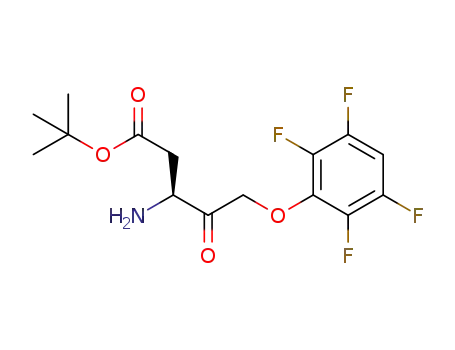 Molecular Structure of 721398-11-4 (tert-butyl (3S)-3-amino-4-oxo-5-(2,3,5,6-tetrafluorophenoxy)pentanoate)
