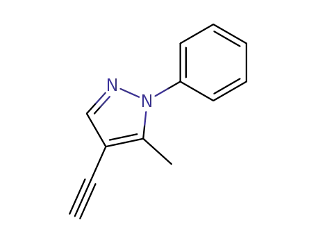 Molecular Structure of 63228-05-7 (1H-Pyrazole, 4-ethynyl-5-methyl-1-phenyl-)