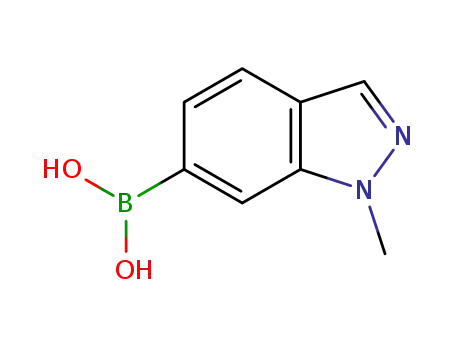 Molecular Structure of 1150114-80-9 (1-Methyl-1H-indazol-6-boronic acid)