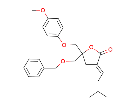 E-5-[(4-methoxyphenoxy)methyl]-3-(3-methylbutylidene)-5-[(phenylmethoxy)methyl]-4,5-dihydrofuran-2-one