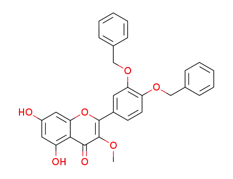 Molecular Structure of 1486-61-9 (4H-1-Benzopyran-4-one,
2-[3,4-bis(phenylmethoxy)phenyl]-5,7-dihydroxy-3-methoxy-)