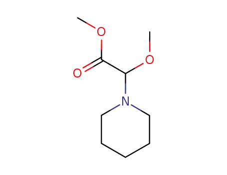 Molecular Structure of 13887-54-2 (methyl 2-methoxy-2-(piperidin-1-yl)acetate)