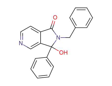 Molecular Structure of 104867-67-6 (2-benzyl-3-hydroxy-3-phenyl-2,3-dihydro-1H-pyrrolo[3,4-c]pyridin-1-one)