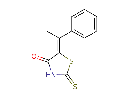 Molecular Structure of 91137-14-3 (5-(1-phenylethylidene)-2-thioxo-1,3-thiazolidin-4-one)