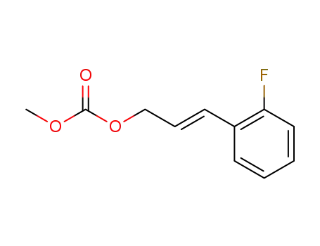 Molecular Structure of 918309-62-3 (Carbonic acid, (2E)-3-(2-fluorophenyl)-2-propen-1-yl methyl ester)