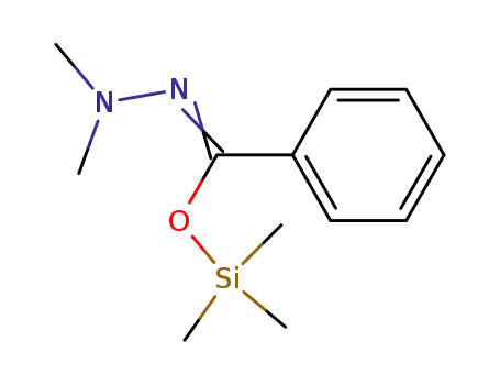 Molecular Structure of 112746-60-8 (dimethylhydrazone of the trimethylsilyl ester of benzoic acid)