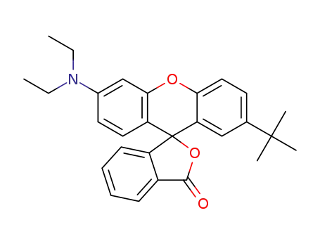Molecular Structure of 72884-85-6 (2'-(tert-butyl)-6'-(diethylamino)spiro[isobenzofuran-1(3H),9'-[9H]xanthene]-3-one)