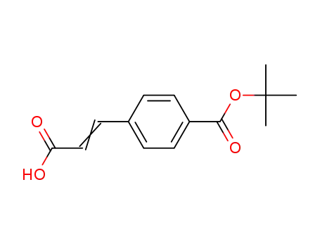 Molecular Structure of 159675-91-9 (Benzoic acid, 4-(2-carboxyethenyl)-, 1-(1,1-dimethylethyl) ester, (E)- (9CI))