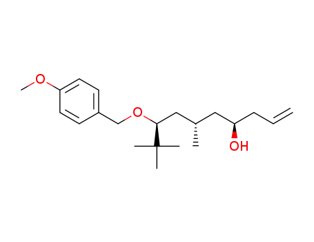 Molecular Structure of 1585181-02-7 ((4S,6S,8S)-8-(4-methoxybenzyloxy)-6,9,9-tetramethyldec-1-en-4-ol)