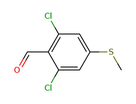 Molecular Structure of 616196-04-4 (2,6-dichloro-4-(methylthio)benzaldehyde)