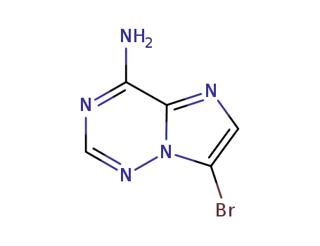 Molecular Structure of 1235374-44-3 (4-AMino-7-broMoiMidazo[2,1-f][1,2,4]triazine)