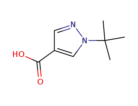 Molecular Structure of 950858-65-8 (1-tert-butyl-1H-pyrazole-4-carboxylic acid)