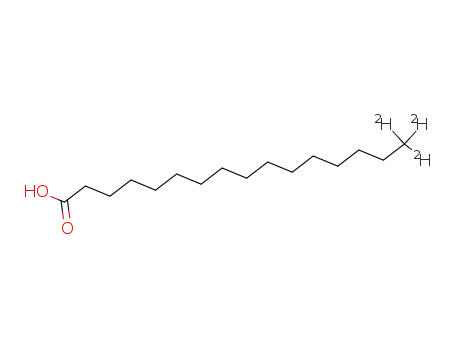 Molecular Structure of 75736-53-7 (HEXADECANOIC-16,16,16-D3 ACID)