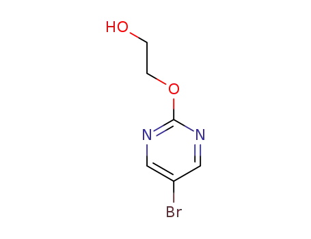 Molecular Structure of 1246922-88-2 (2-((5-bromopyrimidin-2-yl)oxy)ethan-1-ol)