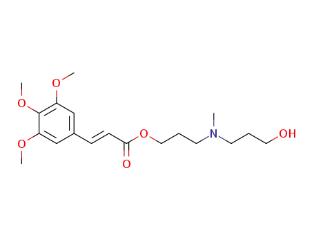 Molecular Structure of 870449-55-1 (2-Propenoic acid, 3-(3,4,5-trimethoxyphenyl)-,
3-[(3-hydroxypropyl)methylamino]propyl ester, (2E)-)