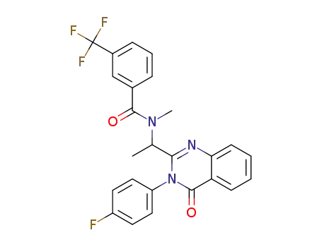 Molecular Structure of 330796-29-7 (N-{1-[3-(4-fluorophenyl)-4-oxo-3,4-dihydroquinazolin-2-yl]ethyl}-N-methyl-3-trifluoromethylbenzamide)