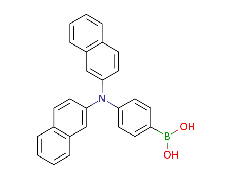Molecular Structure of 1232102-18-9 (4-(di-naphthalene-2-yl-amino)-phenylboronic acid)