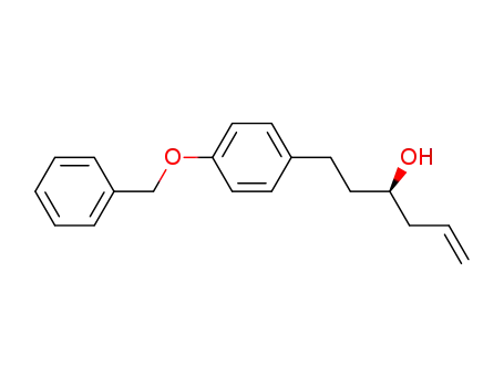 Molecular Structure of 871809-93-7 ((+)-(3R)-1-[4-(benzyloxy)phenyl]hex-5-en-3-ol)