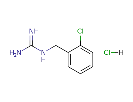 Molecular Structure of 1128-91-2 ((E)-amino[(2-chlorobenzyl)imino]methanaminium chloride)