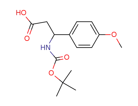 Molecular Structure of 96363-20-1 (3-N-Boc-Amino-3-(4-methoxyphenyl)propionic acid)