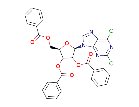 9-(2'', 3'', 5''-TRI-O-BENZOYL-β-L-RIBOFURANOSYL)-2, 6-DICHLOROPURINE