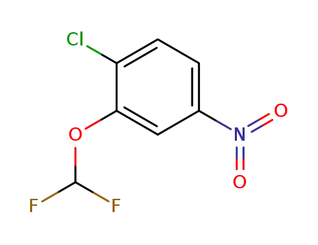 Molecular Structure of 40319-62-8 (1-chloro-2-(difluoromethoxy)-4-nitrobenzene)