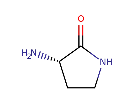 Molecular Structure of 4128-00-1 ((S)-3-Amino-2-pyrrolidinone)