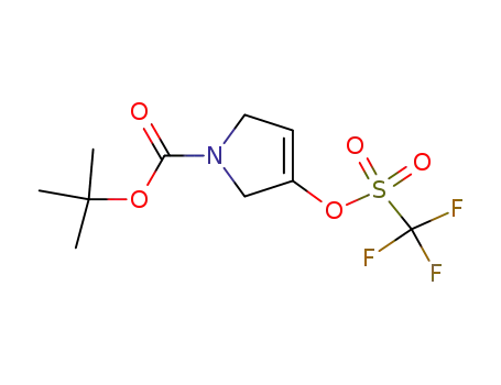 Molecular Structure of 630121-86-7 (tert-Butyl 3-(((trifluoroMethyl)sulfonyl)oxy)-2,5-dihydro-1H-pyrrole-1-carboxylate)