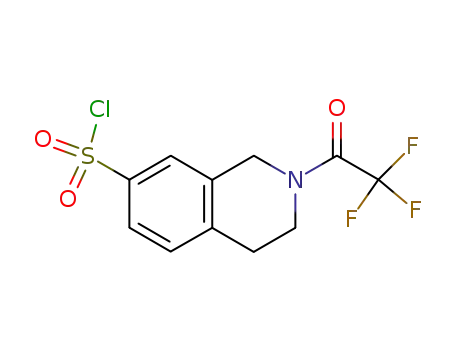 Molecular Structure of 74291-57-9 (1,2,3,4-TETRAHYDRO-2-(TRIFLUOROACETYL)ISOQUINOLINE-7-SULFONYL CHLORIDE)