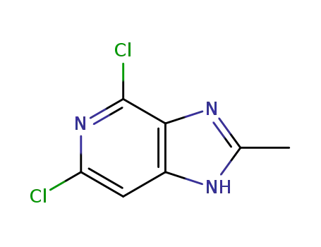 Molecular Structure of 579486-60-5 (4,6-dichloro-2-methyl-3H-imidazo[4,5-c]pyridine)
