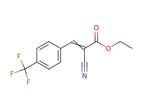 Molecular Structure of 149550-21-0 (ETHYL 2-CYANO-3-[4-(TRIFLUOROMETHYL)PHENYL]ACRYLATE)