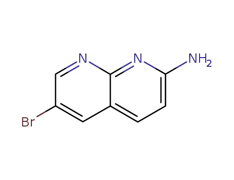 Molecular Structure of 64874-38-0 (2-AMINO-6-BROMO-1,8-NAPHTHYRIDINE)
