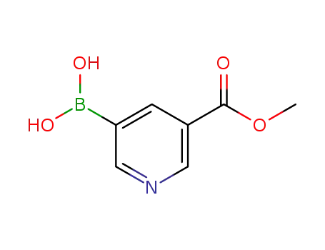 Molecular Structure of 871329-53-2 ([5-(METHOXYCARBONYL)PYRIDIN-3-YL]BORONIC ACID)
